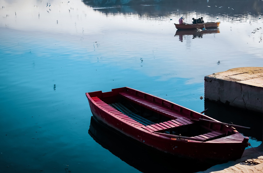 Yamuna River Boat Ride + Taj View at Sunrise